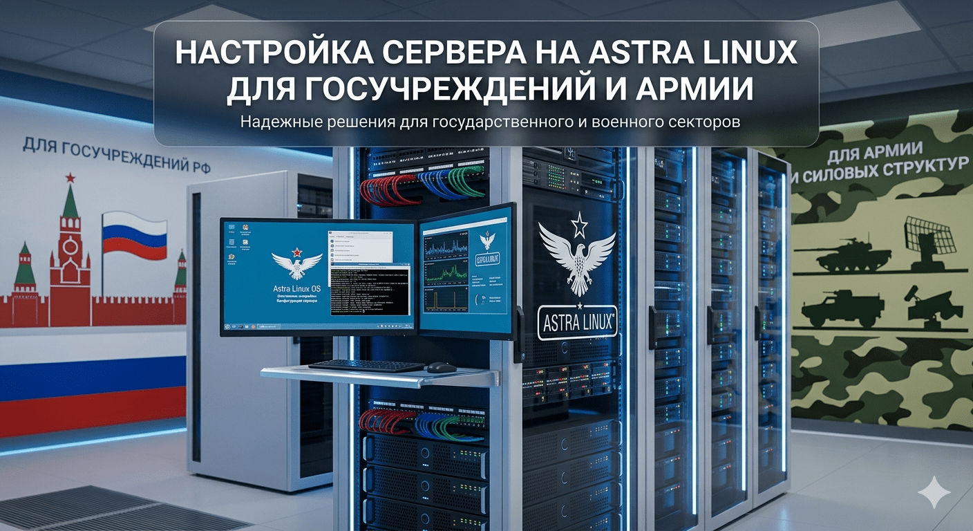 Настройка сервера на Astra Linux для госучреждений и армии