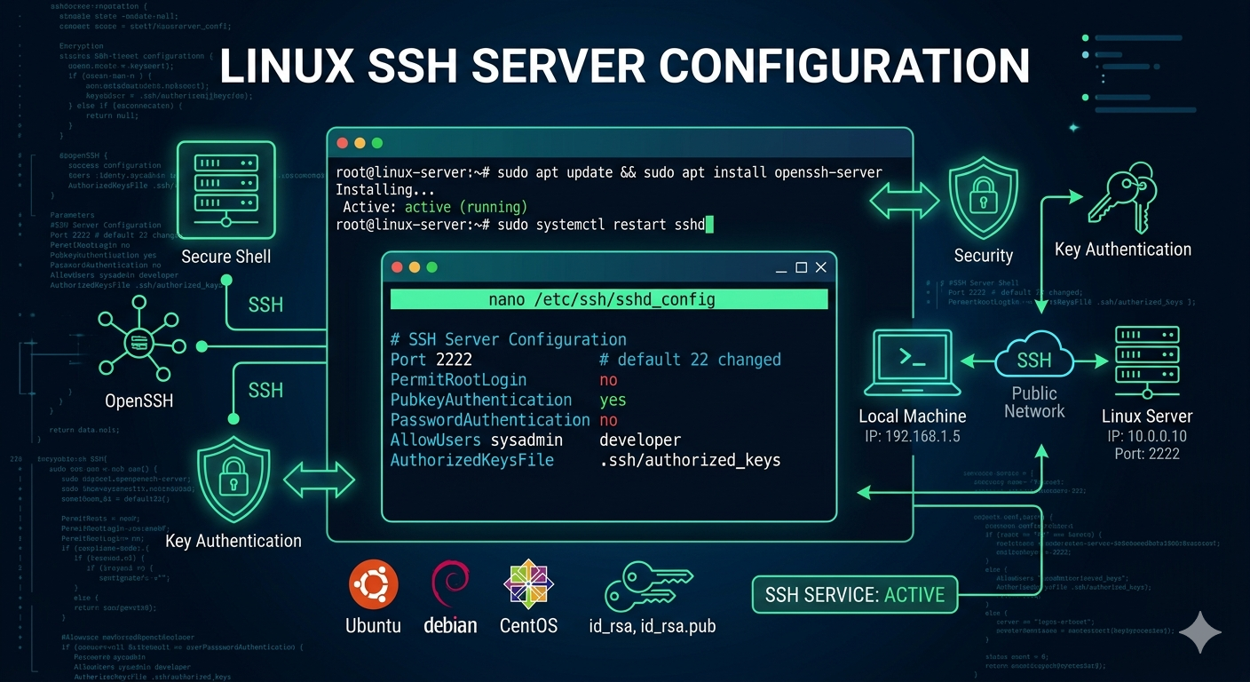 Настройка SSH сервера в Linux