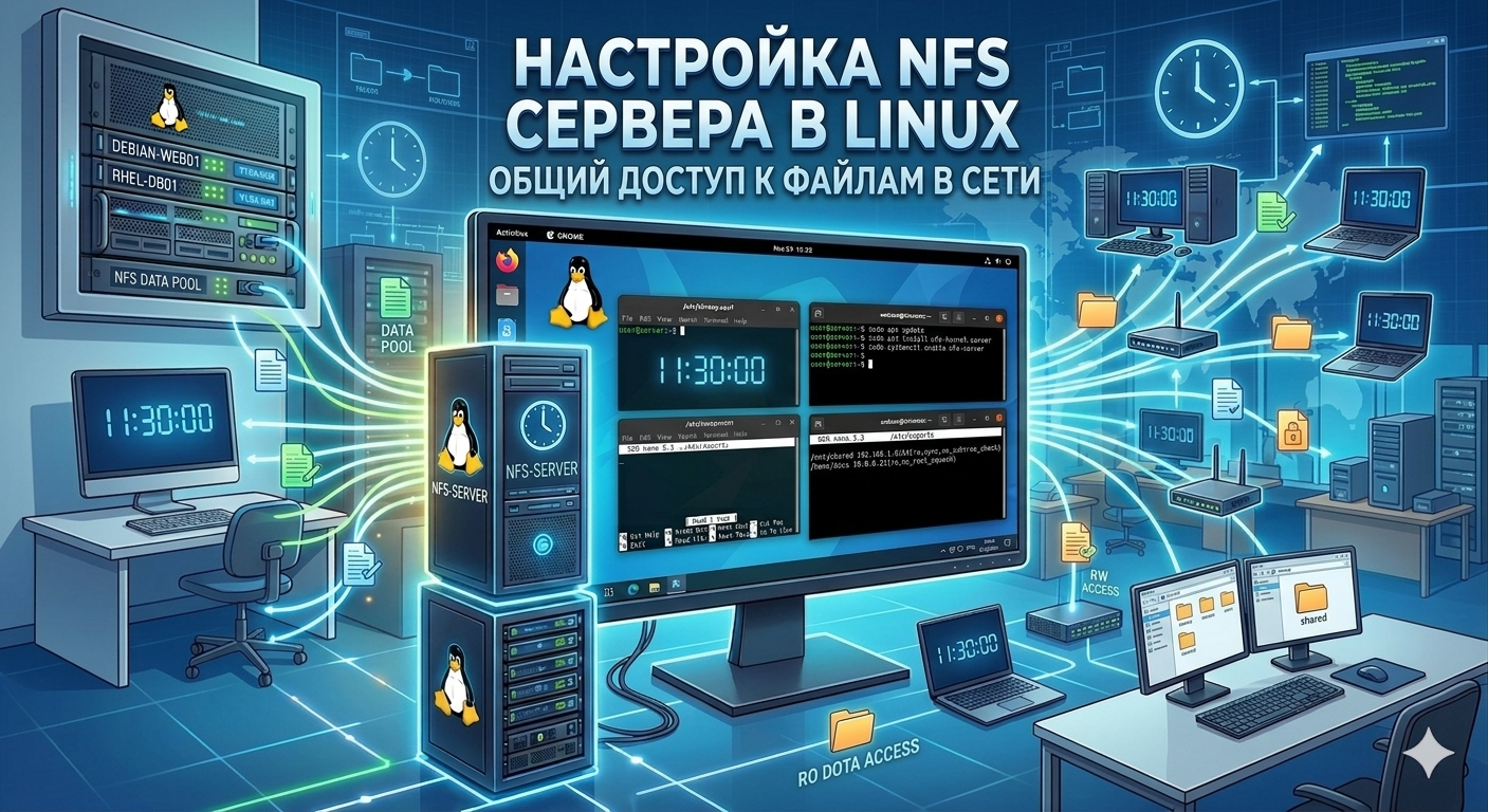 Настройка NFS сервера в Linux