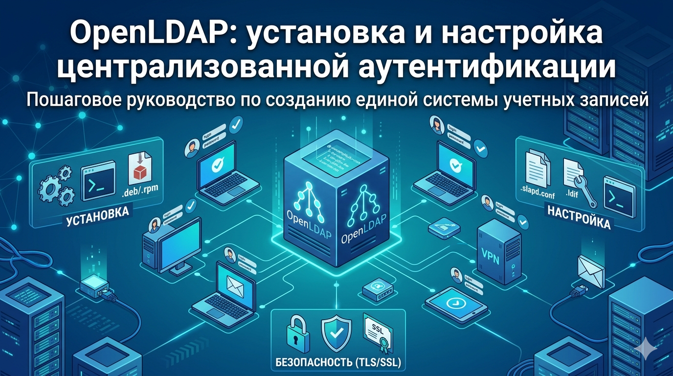 OpenLDAP: установка и настройка централизованной аутентификации