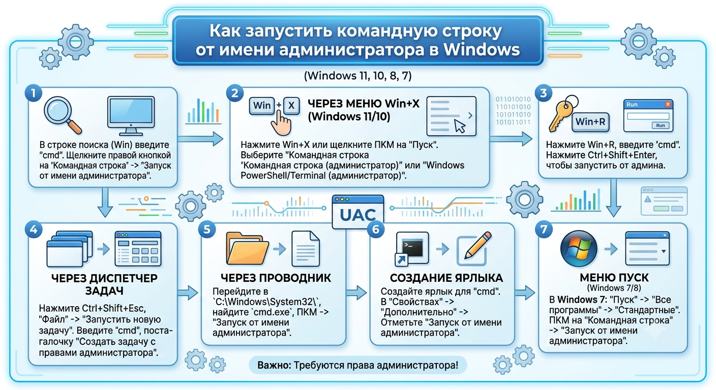 Как запустить командную строку от имени администратора: полное руководство для начинающих