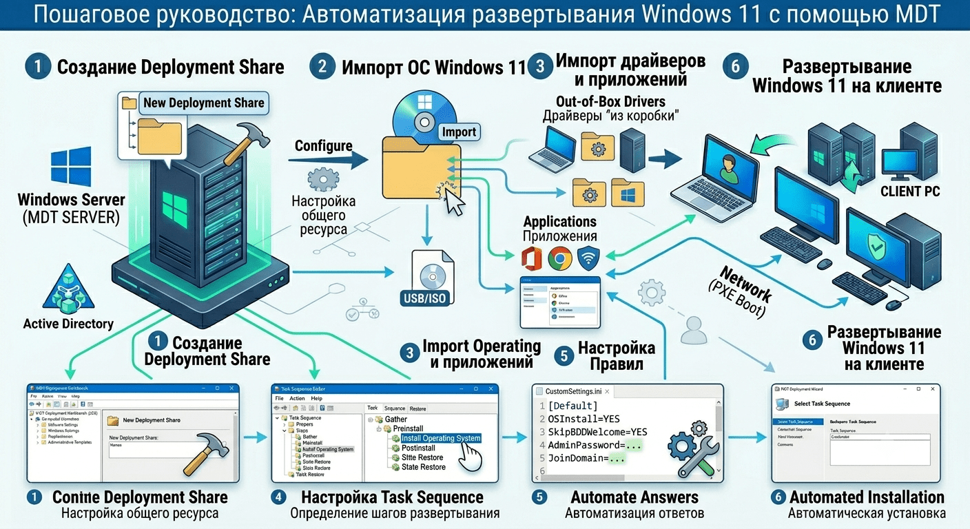 Развертывание Windows с помощью Microsoft Deployment Toolkit (MDT)
