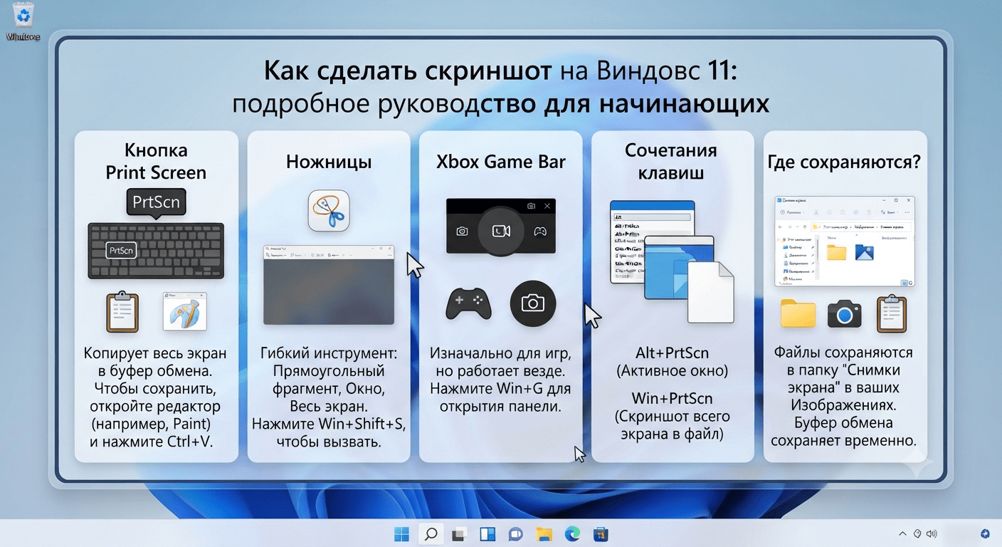 Как сделать скриншот на Windows 11