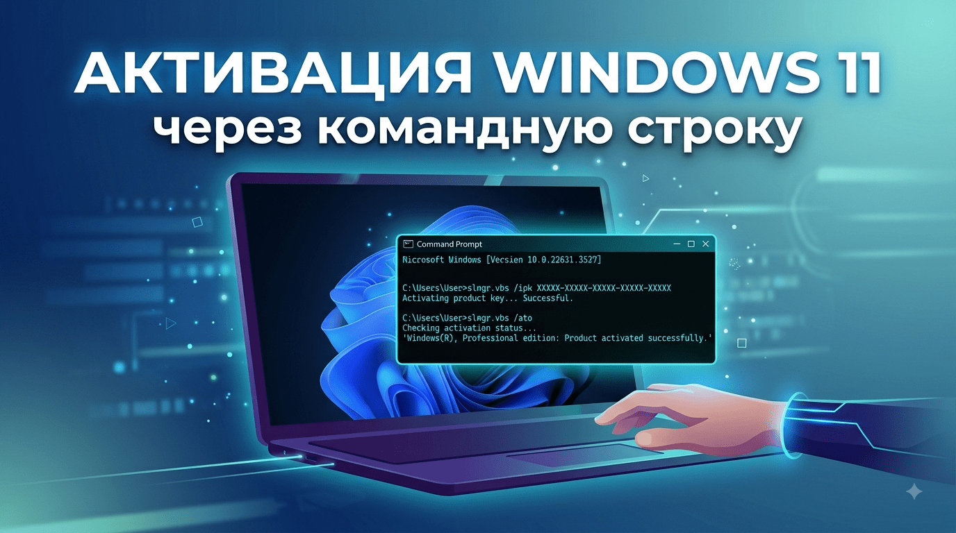 Активация Windows 11 через командную строку