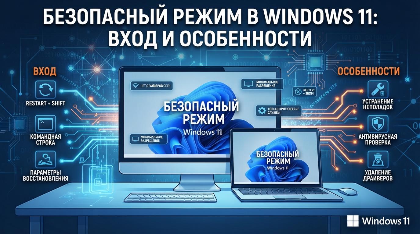 Безопасный режим в Windows 11: вход и особенности
