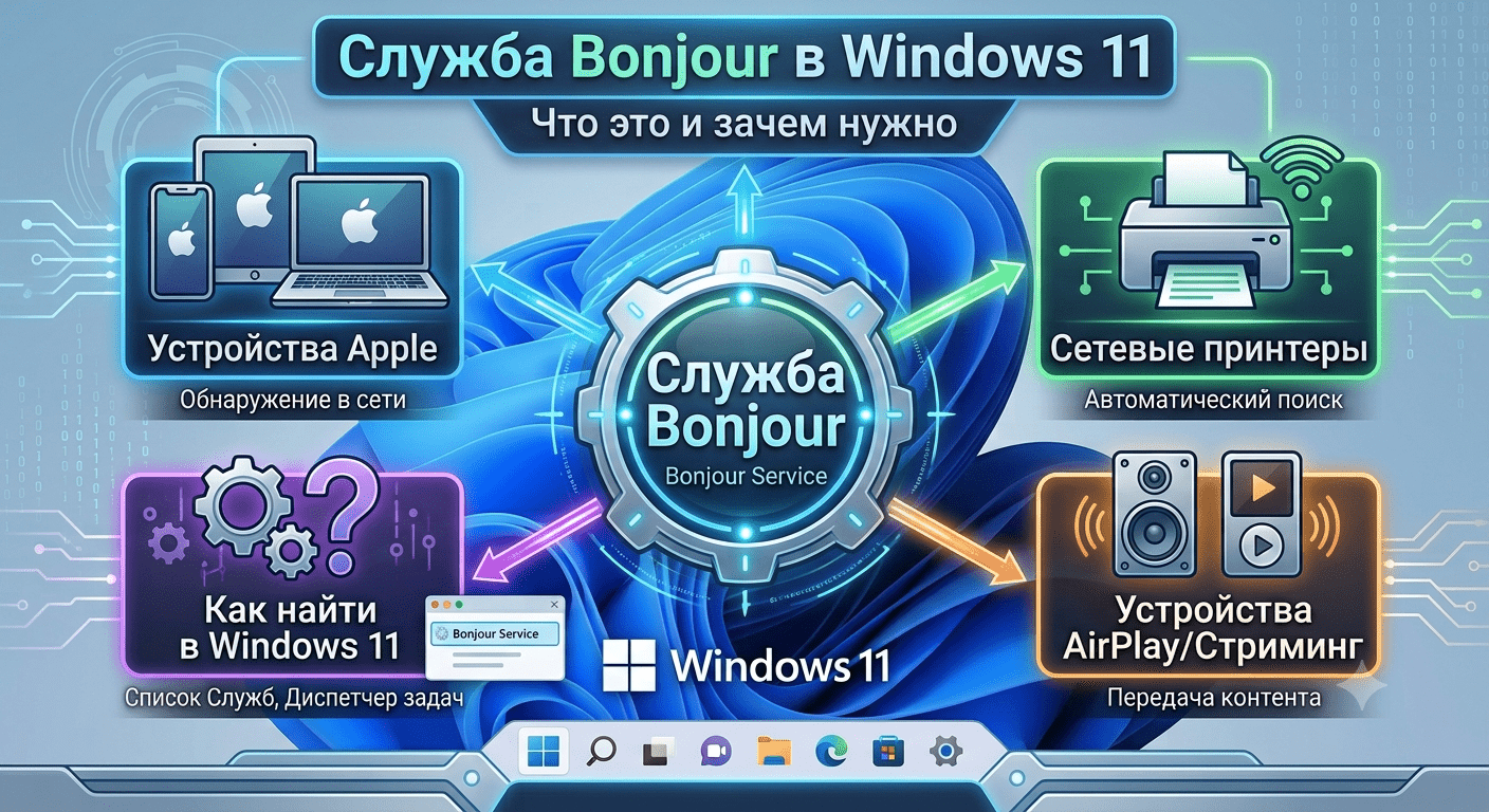 Служба Bonjour в Windows 11- Зачем она нужна