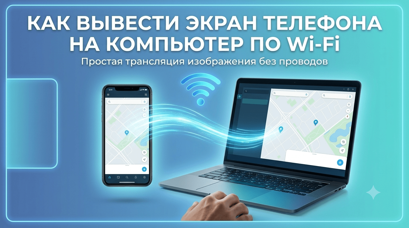 Как вывести экран телефона на компьютер по Wi-Fi