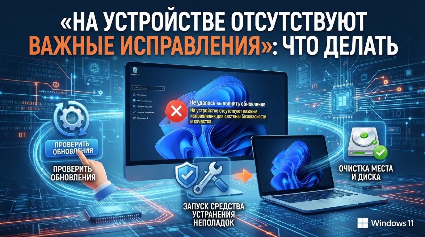 «На устройстве отсутствуют важные исправления»  что делать