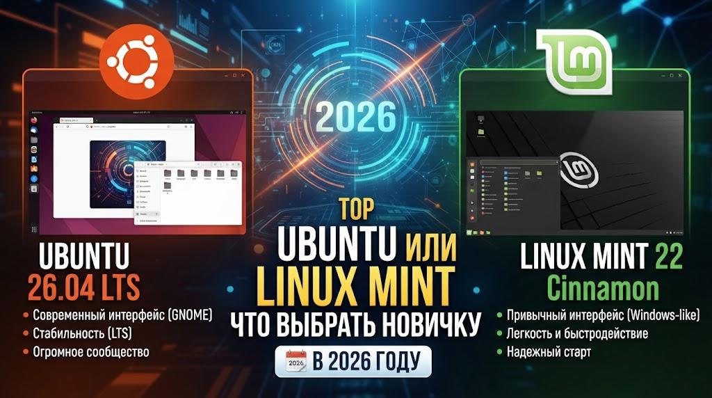 Ubuntu или Linux Mint: что выбрать новичку в 2026 году