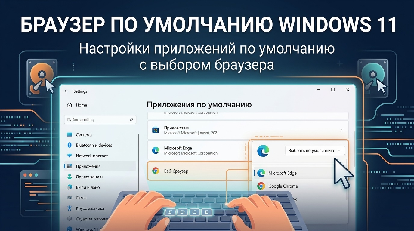 Как сделать браузер основным в Windows 11
