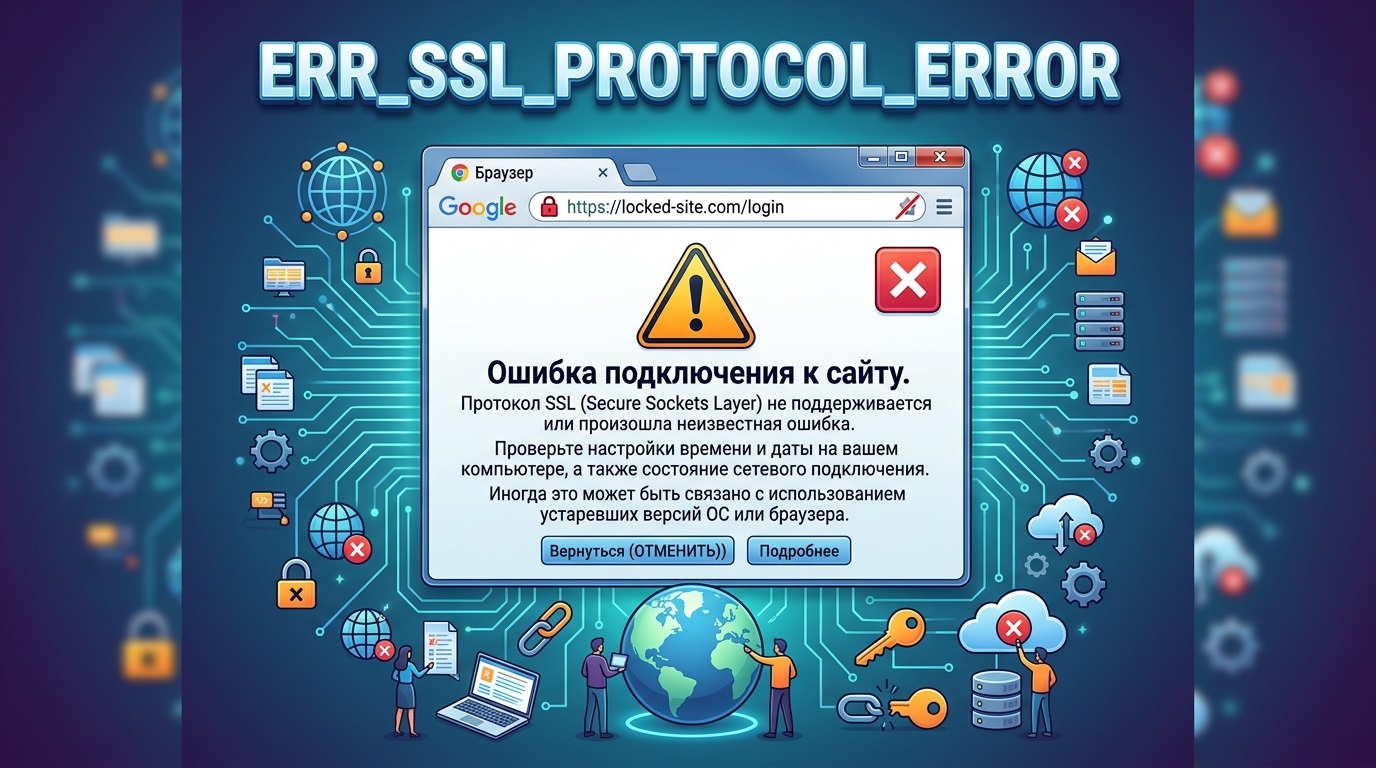 ERR_SSL_PROTOCOL_ERROR: как исправить