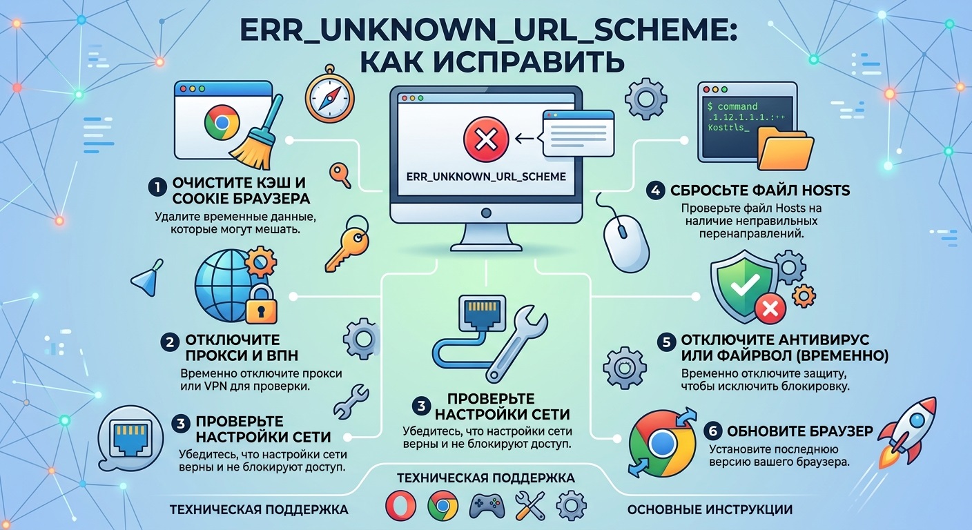 ERR_UNKNOWN_URL_SCHEME: как исправить