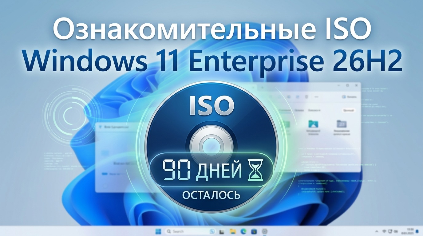 Windows 11 Enterprise 26H2: вышли ознакомительные ISO на 90 дней без активации