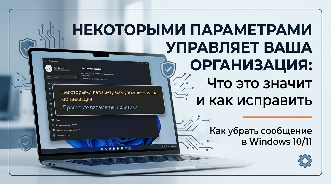 «Некоторыми параметрами управляет ваша организация»: как убрать на личном компьютере