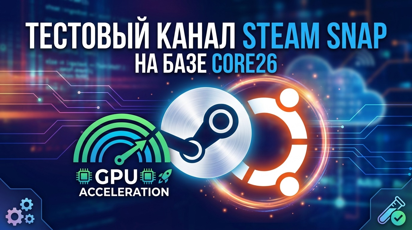 Steam snap переходит на core26: тестовый канал уже доступен