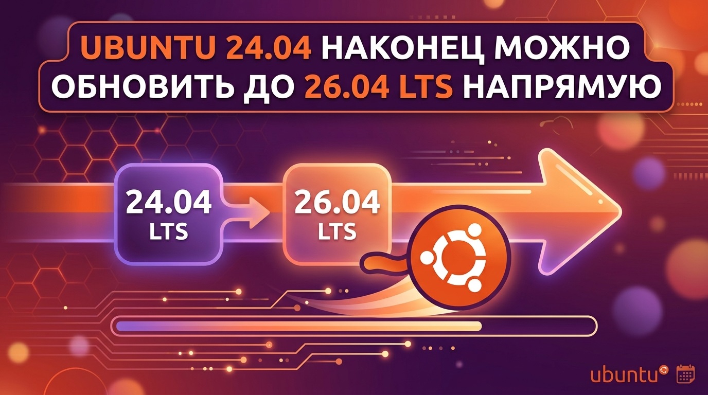 Ubuntu 24.04 наконец можно обновить до 26.04 LTS напрямую