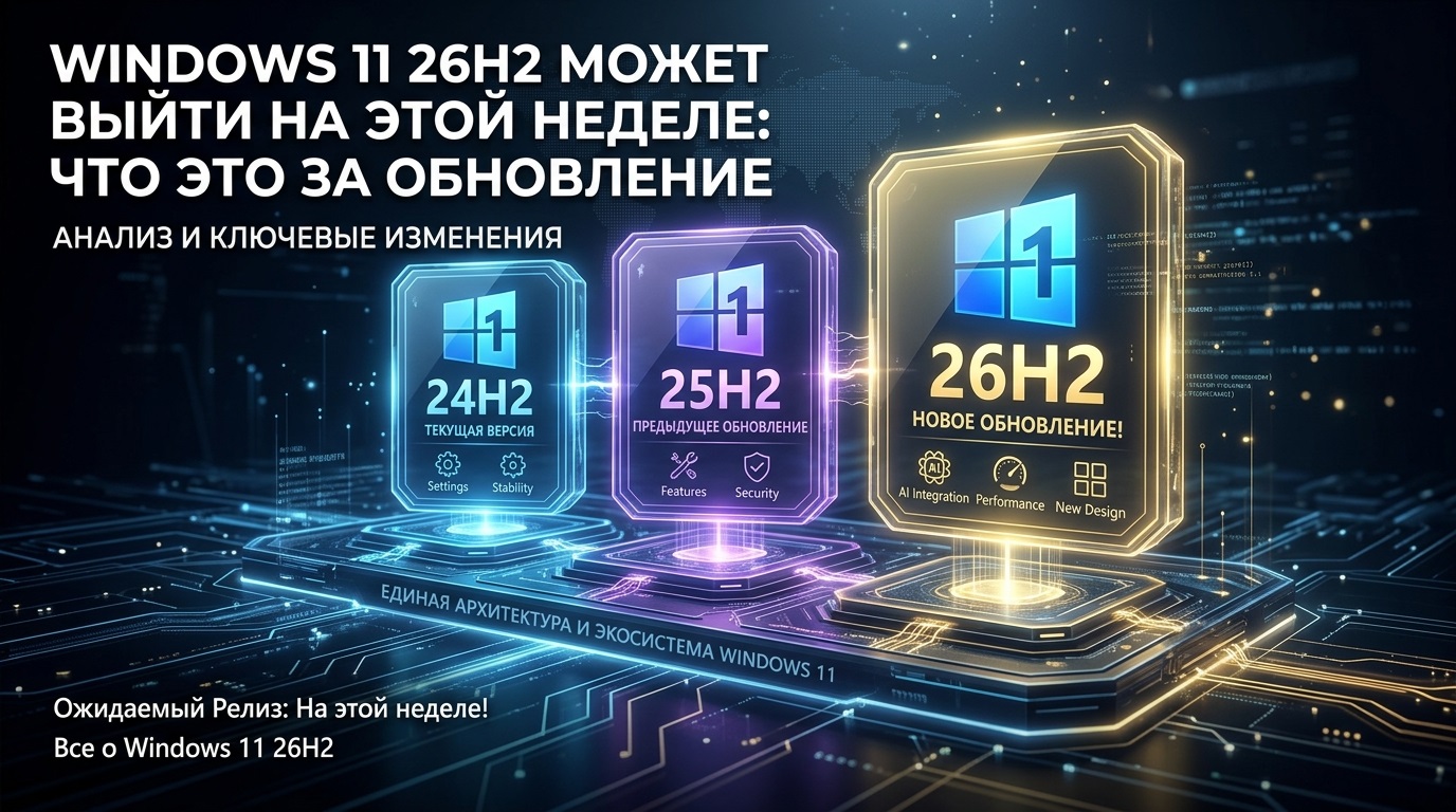Windows 11 26H2 может выйти на этой неделе: что это за обновление